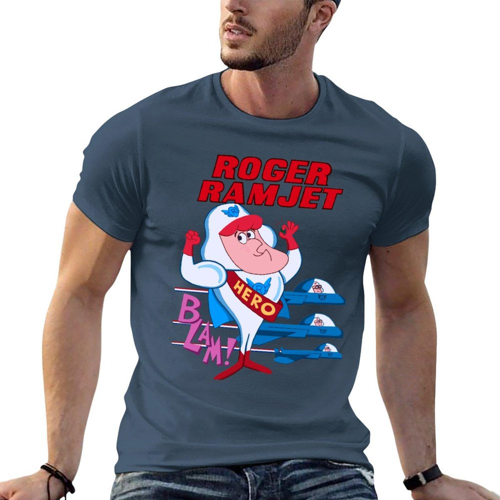 Roger Ramjet Tshirt T Shirt Personalised Cotton T Shirts Unisex 100 Unisex T Shirt Graphic Tshirt S