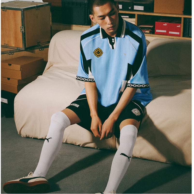 Puma Logo Pattern Elastic Waist Mid-Length Casual Shorts Unisex Shorts Black 628249-01