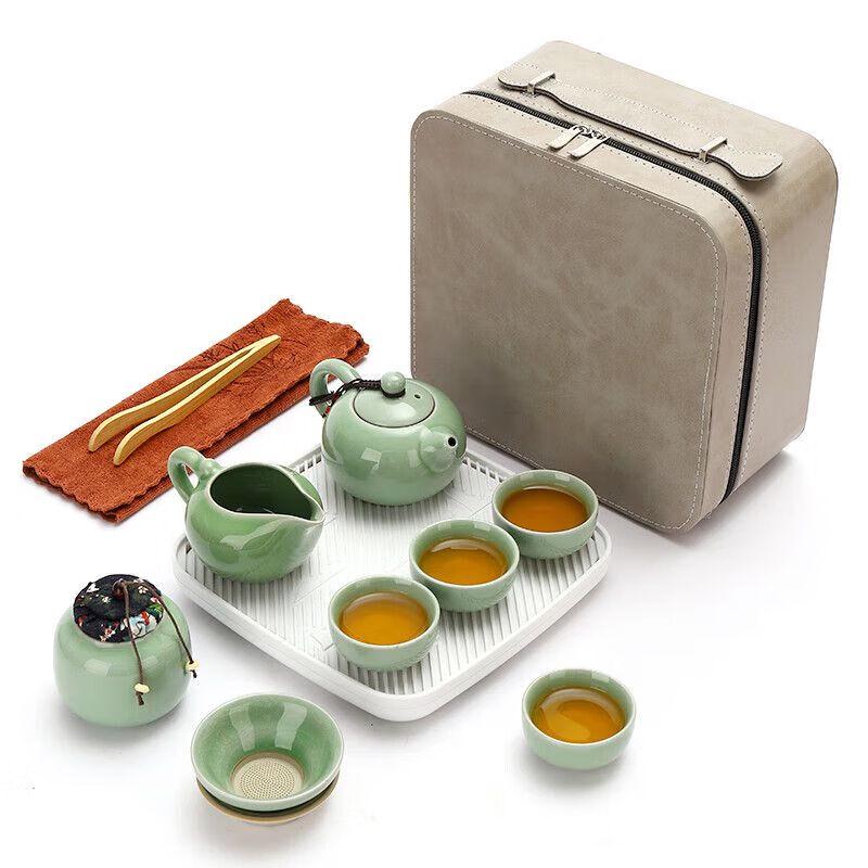 Portable Japanese Ceramic Kung Fu Tea Set