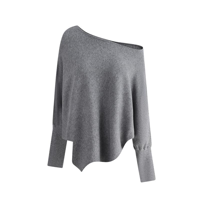 Andy Velvet, Gentle Wind Sweater Women's Autumn and Winter 2025 New Solid Color Diagonal Neck Warm Knitted Sweater