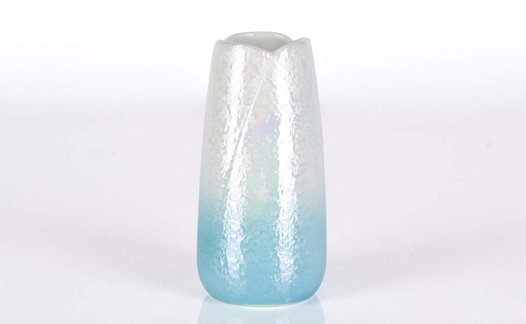 This Stylish, Mini, and Modern 5-piece Buddhist Altar Set In Luster Blue Features a 3.0-inch Design, Including a Teacup, Rice Bowl, Flower Vase,