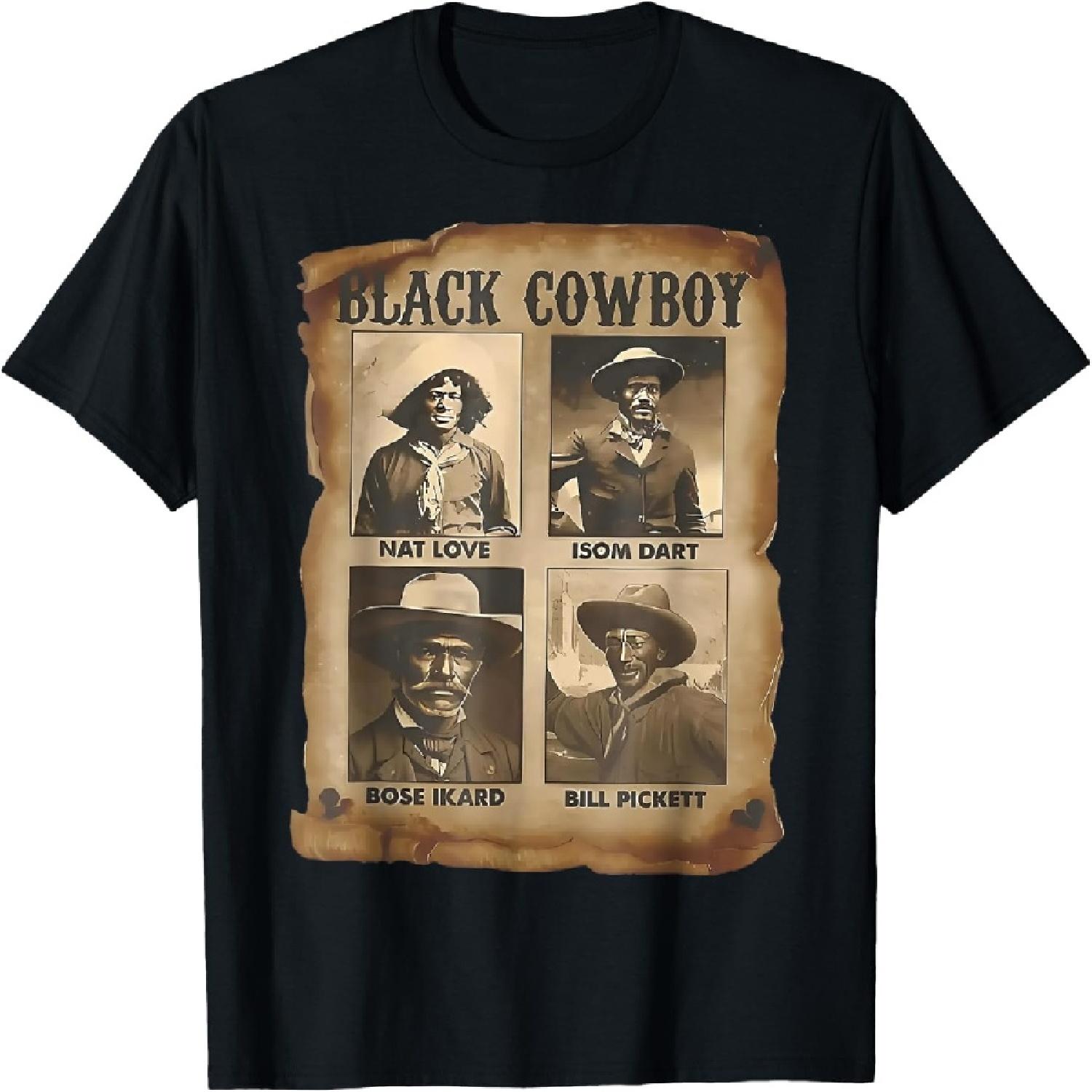 

Black Cowboy Western Rodeo Melanin Black History Texas T-Shirt(1) XXXXXL різнокольоровий