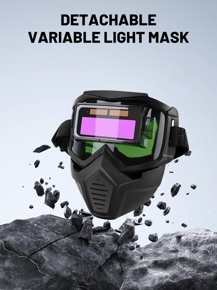Auto Darkening Welding Glasses,Detachable and Comfortable Welding Mask,Work Equipment Face Protector Welder Mask Face Shield