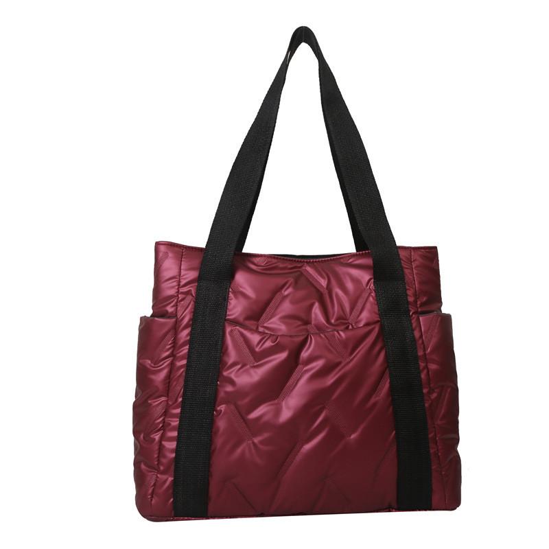 

Chic 2024 New Fashionable Pearl Cotton Shoulder Tote Bag For Daily Commuting Use червоний