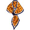 Lazy Gospel knot-free silk scarf with shirt spring and autumn new Korean version cross small scarf women's double-sided