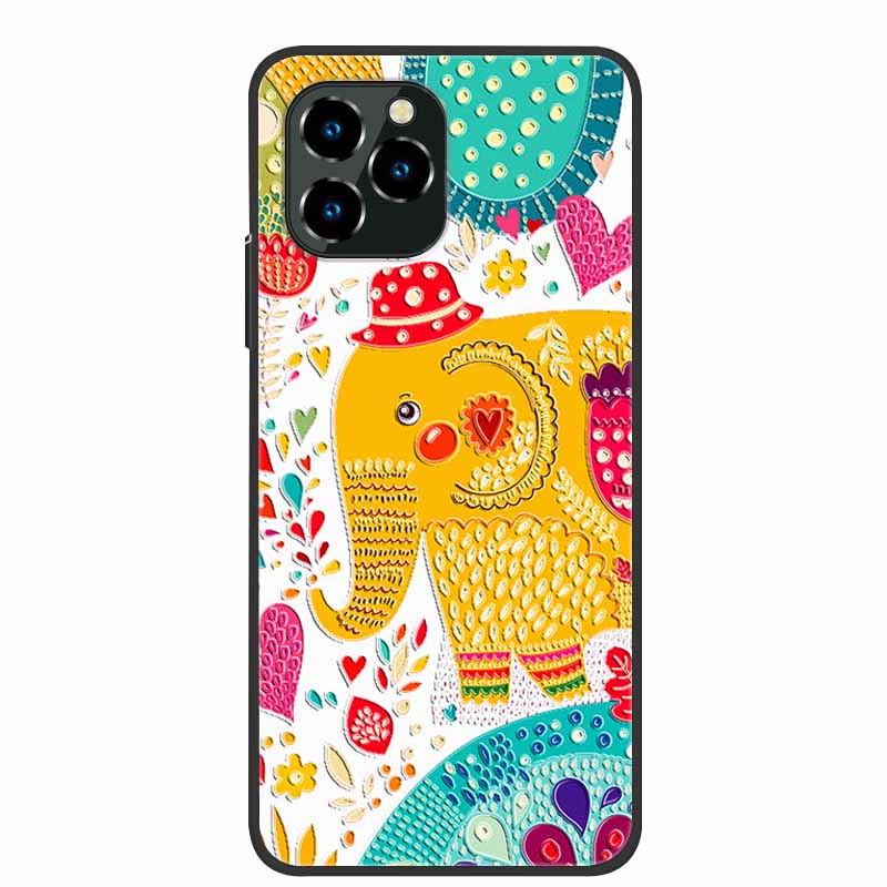 For Oukitel C21 Pro Case Luxury 3D Blossom Emboss Silicone Phone Case For C21pro Shockproof Coque Relief Flowers Funda Capa