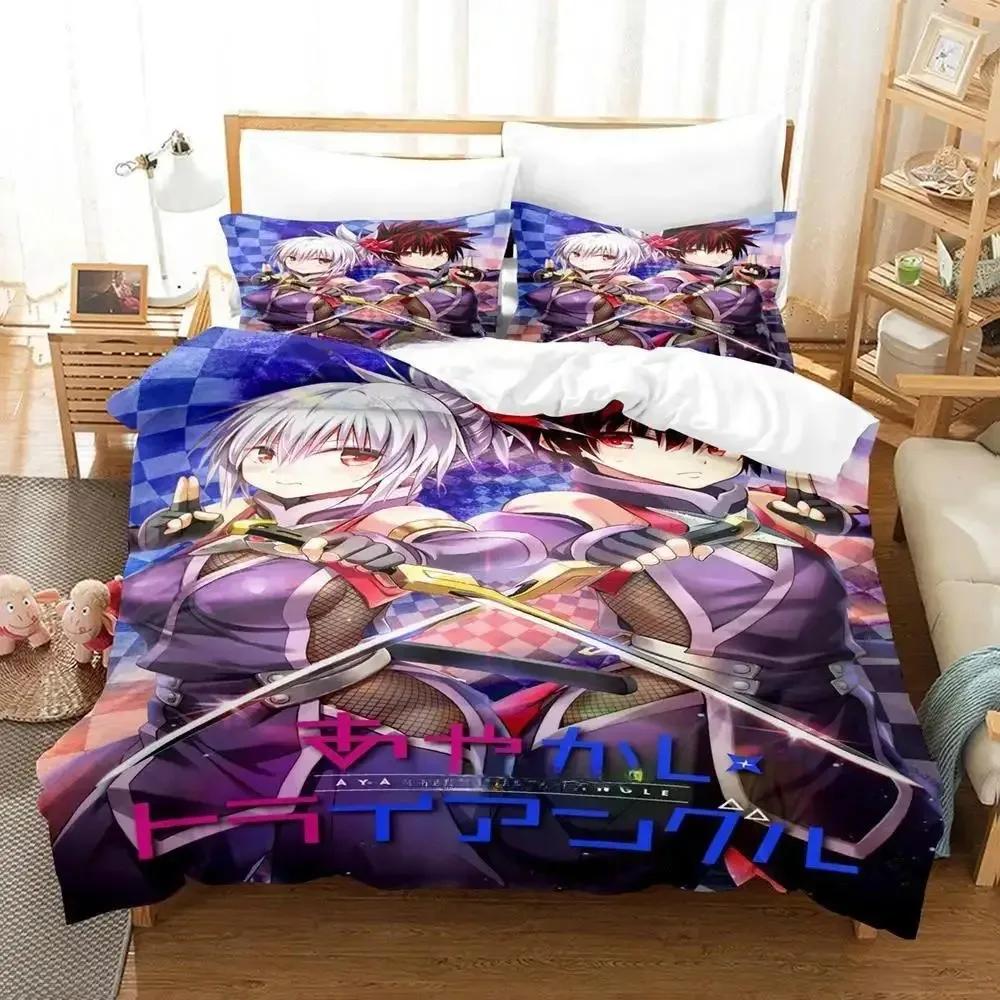 

Ayakashi Triangle Beding Set Single Twin Ful Quen King-Sized Dimensionsd Dimensions Bed Linen Set Adult People Kid Bedrom Duvet cover Sets Anime Bed 100*200cm Single