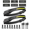 Rechargeable COB Silicone LED Headlamp with Sensor