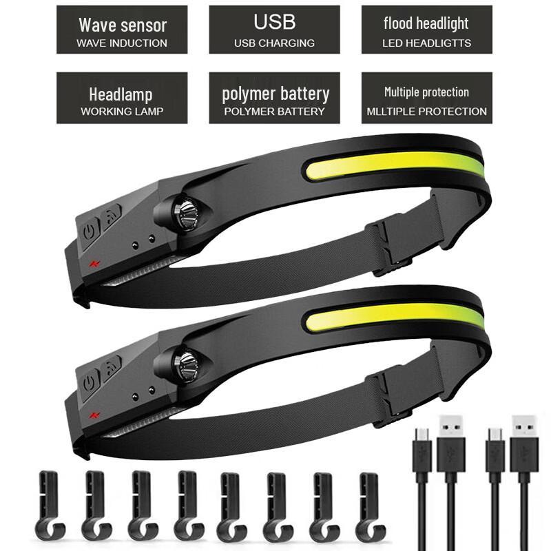 Rechargeable COB Silicone LED Headlamp with Sensor