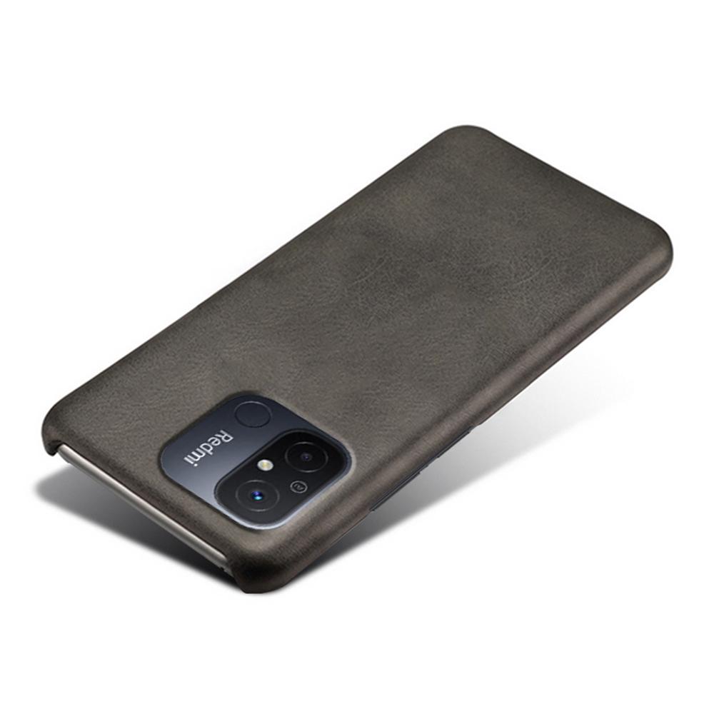 For Xiaomi Redmi 12C 4G Calf Texture Phone Case Leather Coated PC Shockproof Cover
