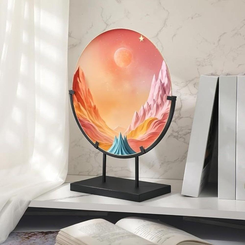 Fused Glass Art Metal Easel Stands Iron Decorative Plate Holder Home Office Desktop