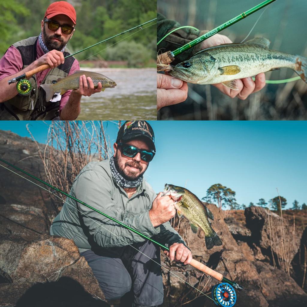 M MAXIMUMCATCH Maxcatch Premier Fast Action Fly Rod Carbon Rod For High Performance 3-12wt (V-Premier, 9' 9wt)