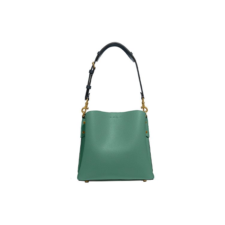 Coach Willow 23 Pebble Leather Bucket Bag Women Bags Green C3766-B4VJ7