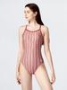 Aedibeul Striped Women'S Indoor Swimwear Cocktail Red