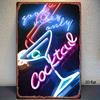 D Flat Metal Sign pc Night Vibes Decorative Wall Art Durable x Inch (xcm) for Bar Bedroom Restaurant Kitchen Hom