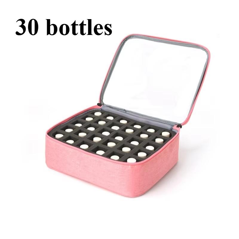 40 Grids Nail Polish Storage Bag Essential Oil Case Portable Cosmetic Large Handbag Organizer with Handle for Travel Nail salon