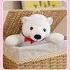 Bowtie White Bear Plush Toy Cartoon Animal Stuffed Doll Decoration Kids Gift
