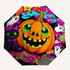 1pc Happy Pumpkin Halloween Automatic Opening and Closing Umbrella, Lightweight 3-Fold, With Cute Cartoon Characters, Suitable for Home, Outdoor and D