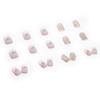 Artificial Nails Flashing Love Short Thin Pink Transparent Nail Stickers Removable