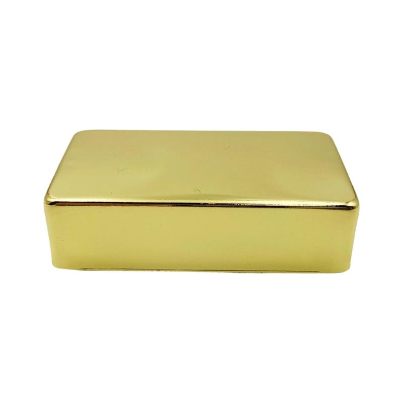 

Stylish Metal Cover For Electric Guitar Double Coil Pickups Corrosion Resistant Brass Material Reduces Interference золотой
