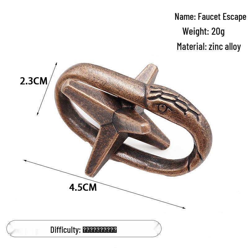 

Кольцо-головоломка из цинкового сплава - Развивающая игрушка-распутывалка для детей (Замок Лубань/Кунмин/Подкова)