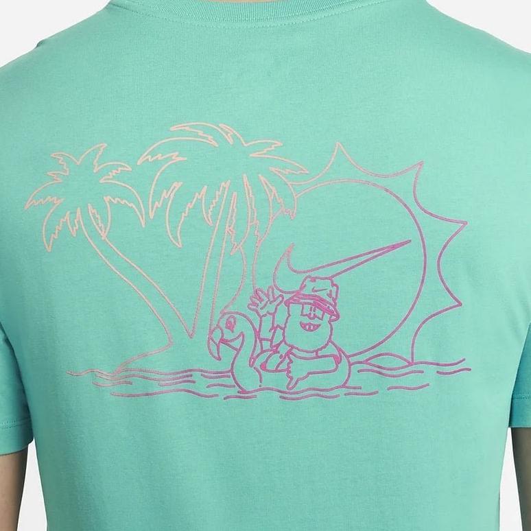 Nike Graphic Print Crew Neck Fitted Short Sleeve T-Shirt Men Tops Green DN5193-392