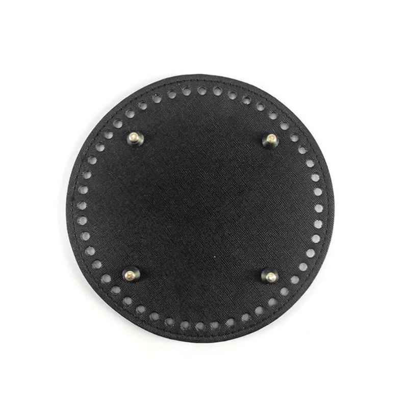 Fondos de Bolsos de Cuero con 48 Agujeros Hecho a Mano Redondo Moldeador de Fondo de Bolso Diá 15cm/5.91'' Accesorios para Bolsos DIY para Bolsos de Punto