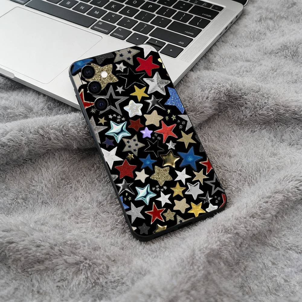 

C-Цветной Звездный Чехол Для Телефона Samsung Galaxy A73,A71 A72,A70,A53,A52,A51,Мягкий Силиконовый Черный Чехол Samsung a30 a20