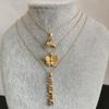 18K Gold Plated Butterfly Layered Necklace: Trendy European & American Hip Hop Style for Women
