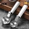 Ergonomic Kitchen Utensil for Baking Stainless Steel Ice Cream Scoop with Trigger, Easy Release Hard Multipurpose Tool Muffins Dough Scooper,