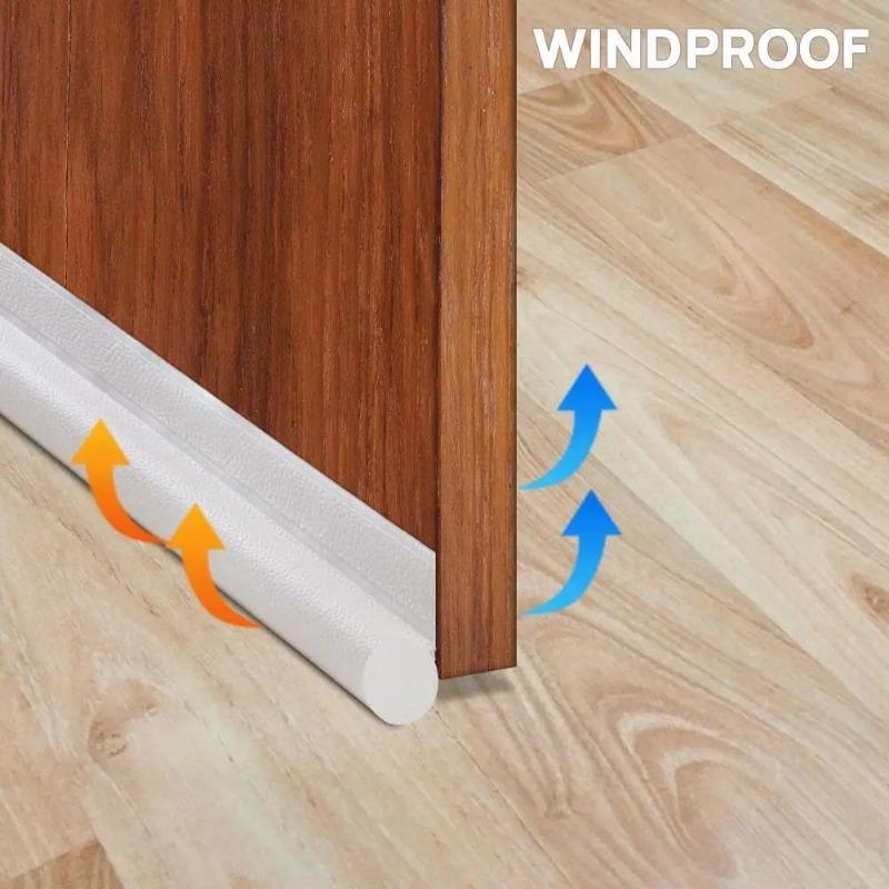 Door Bottom Seal Strip Soundproof Weather Stripping Self Adhesive Windproof Gap Filler Anti Roach Stopper Room Door Accessory