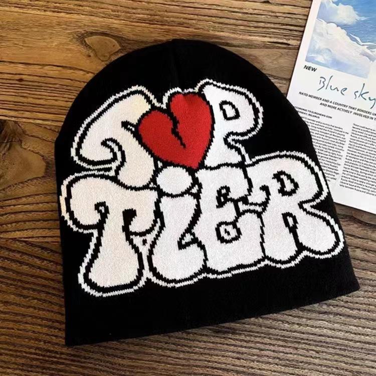 New Cross-border Winter Toque Beanie Cow-pattern Jacquard Warm Short-style Knitted Wool Unisex Street Style Hat