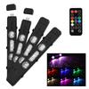 Futwod LED Strip Lights for Motion RGB Starry Sky Ambient Car LED 7 Color Flash No Wiring USB Remote Set of 4 Cars, Sensor, Lamp, Light, Strip,