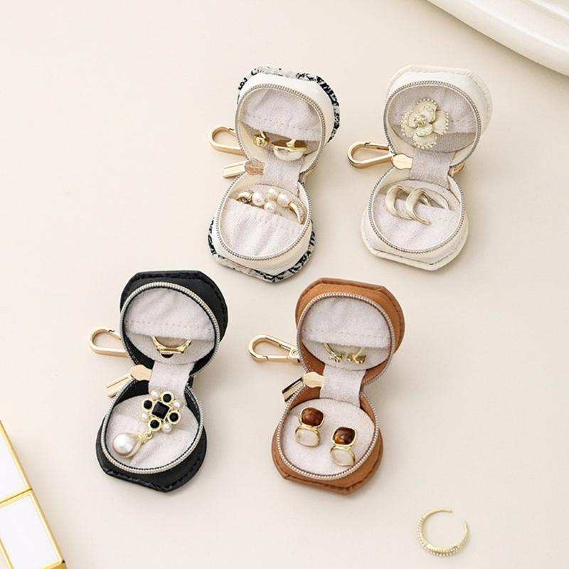 Genuine Leather Jewelry Pouch Soft Protective Bag For Necklaces Earrings Gift Packaging Customizable Size Color