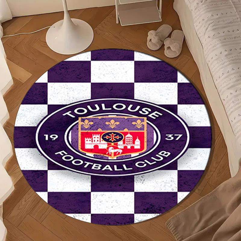 Toul-ouse Football Round Mat Home Decor, Chair Rug For livingroom,Bedroom, Doormat Home Decor Birthday Gift Christmas Gifts