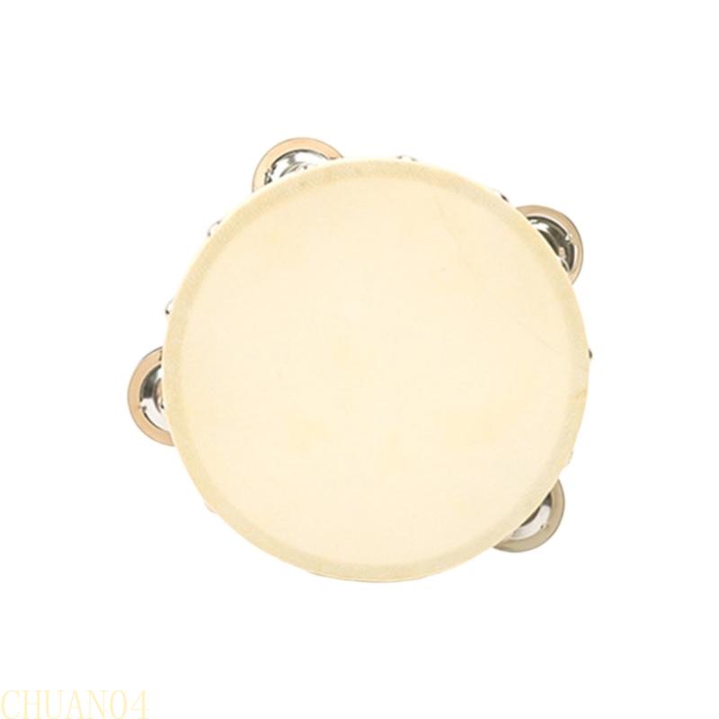 

A1A2 Leather Faced Tambourine Set Percussion Tools with Curved Edges Suitable for Classroom Event and Family Performances