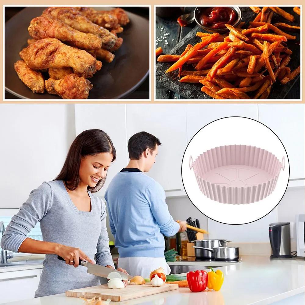 Food Grade  Fryer Silicone Baking Tray High Temperature Resistant Silicone Thick Baking Tray Cake Pizza Non-stick Baking Tray