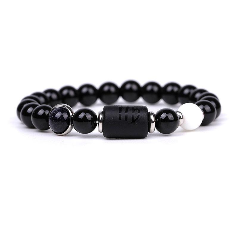 12 Segni Zodiacali Oroscopi Braccialetto di Pietre Elastico Ariete Toro Gemelli Cancro Leone Vergine Bilancia Scorpione Pesci Braccialetti di Perline