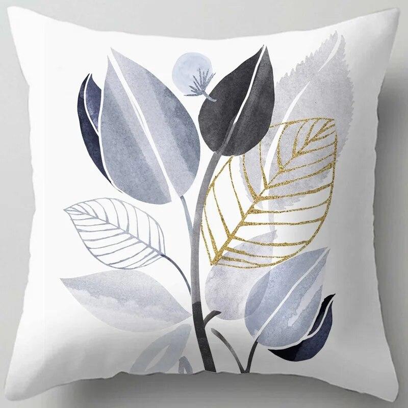 45*45CM Plant Flower Pillow Cover Living Room Sofa Office Seat Waist Cushion   Home Decoration Creative Ornament