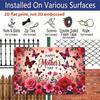 2D Flat, 1pc "Happy Mother's Day" Floral Butterfly Plaque, 12"×8" - Pink Rose & Heart Decor Sign - Aluminium Wall Hanging Decoration for Home, Porch