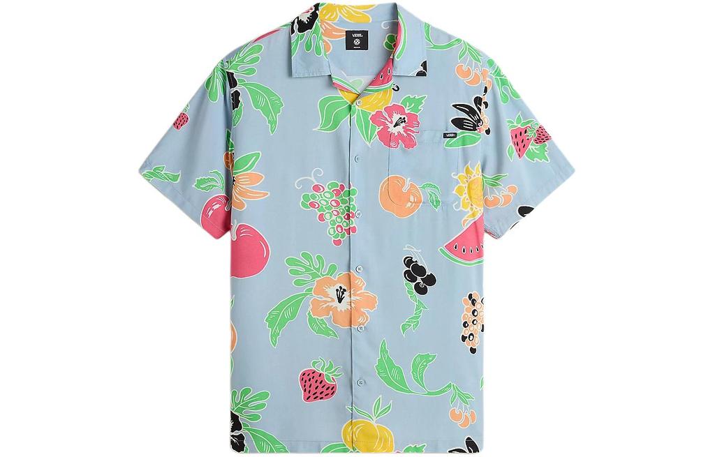 Vans Fruit Shirts Men's Blue Lapel Moderate Shirt VN000G7JDSB