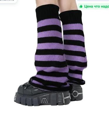 Black Purple Striped Socks for Men Women Casual Everyday Wear