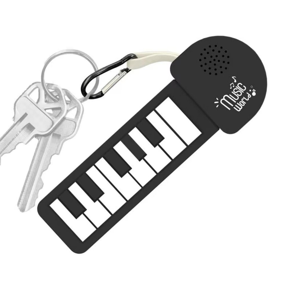 Foldable Silicone Piano Keyboard Rainbow Color Mini Rainbow Guitar Keychain  School Activities