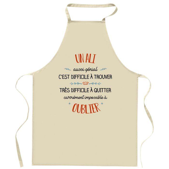 Tablier de cuisine - Planetee - Impression française - Coton épais - Motif humour