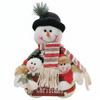 Christmas Plush Snowman with Hat Scarf Cute Santa Snowmans Doll Xmas Decorative Ornament Toy Winter Decorations for Office Table
