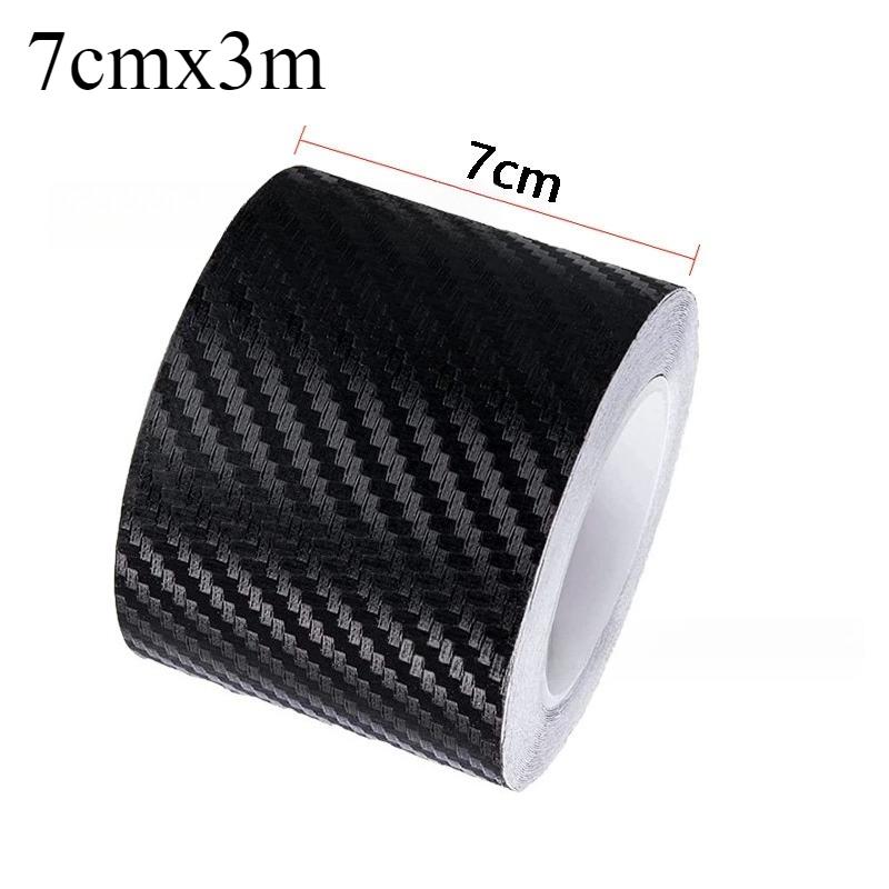 3D Carbon Fiber Sticker Paste Car Threshold Protective Film Anti Scratch Waterproof Matte Black Nano Sticker for Car Body