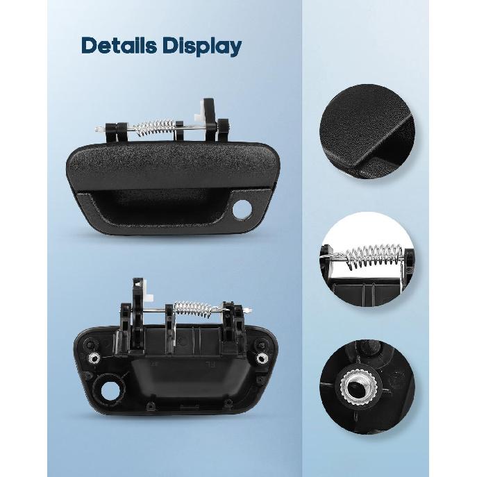 ECCPP Exterior Door Handle 2013-2016 for Chevy for Spark Outer Replacement Front Driver Left Door Handle 1 PC Texture Black 95964943 FL, 95964944 FR