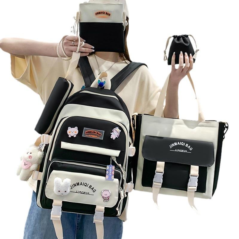 Schoolbags for Girls Elementary School Students Five Piece Backpacks for Middle School Students Junior High School Students Backpacks