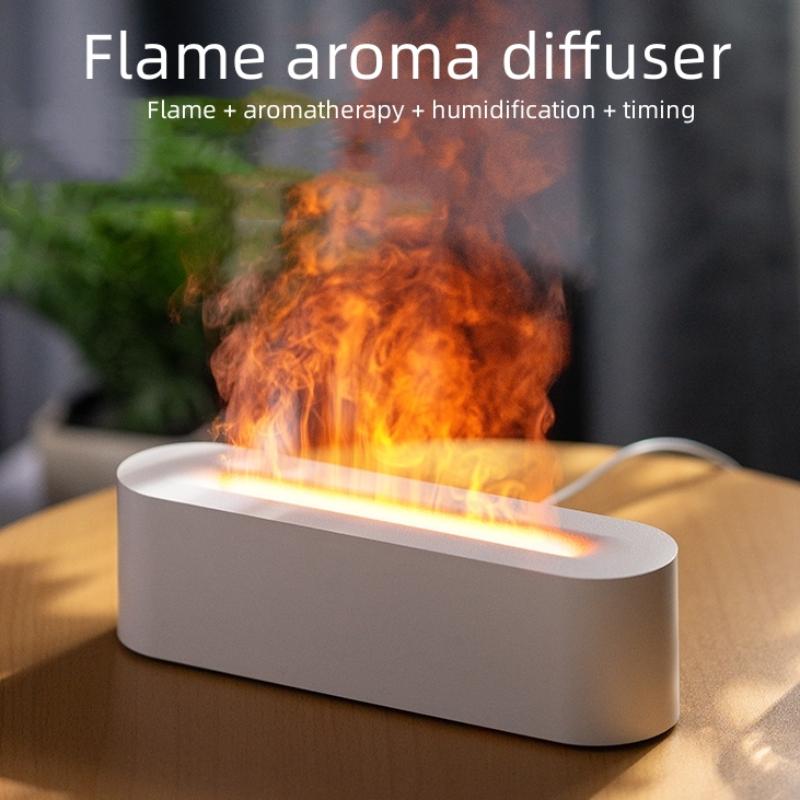 

RGB lamp essential oil fire flame air humidifier and aroma diffuser with timing function USB-C