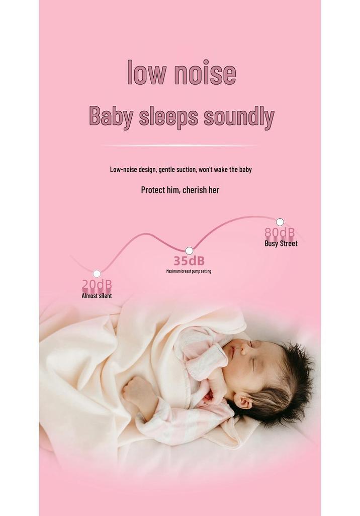 Silent Hands-Free Wearable Electric Breast Pump with High Suction